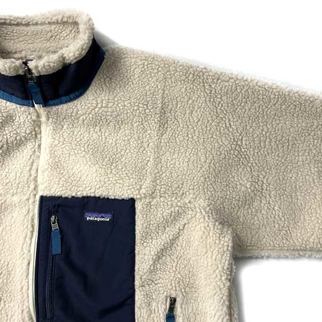 PATAGONIAパタゴニアアウトドアフルジップレトロXアウターJKT美品白XL