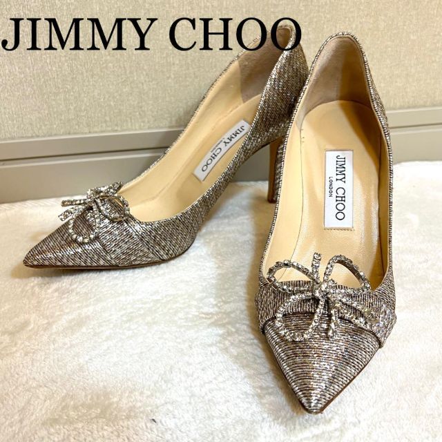 美品】送料無料 JIMMY CHOO パンプス 36 ラメ ゴールド シルバー | www