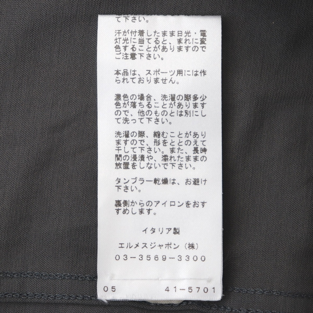 美品 エルメス ポケット 半袖Ｔシャツ メンズ グレー系 S 14SS カットソー HERMES