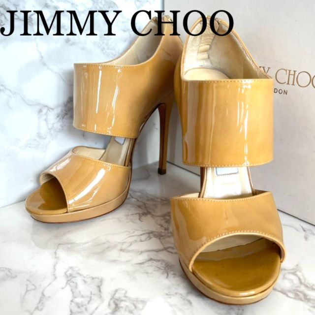 美品】送料無料 JIMMY CHOO パンプス 35 1/2 オープントゥ - www