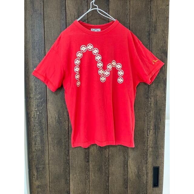 EVISU(エビス)のEVISU エヴィス　半袖カットソー　赤　Tシャツ　刺繍ロゴ メンズのトップス(Tシャツ/カットソー(半袖/袖なし))の商品写真