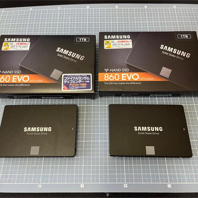 PCパーツSSD Samsung 860 EVO 1TB ×2本セット