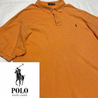 ポロラルフローレン(POLO RALPH LAUREN)の90s 古着 ポロ ラルフローレン 刺繍ロゴ 3XL ビッグシルエット ゆるだぼ(ポロシャツ)