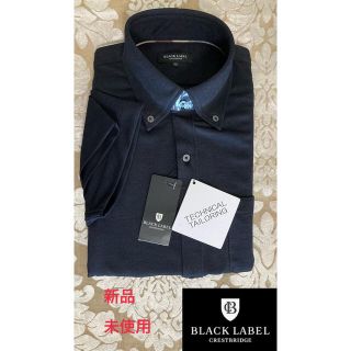 ブラックレーベルクレストブリッジ(BLACK LABEL CRESTBRIDGE)の【新品、未使用】ブラックレーベルクレストブリッジ　半袖　シャツ　ブラック　M(シャツ)