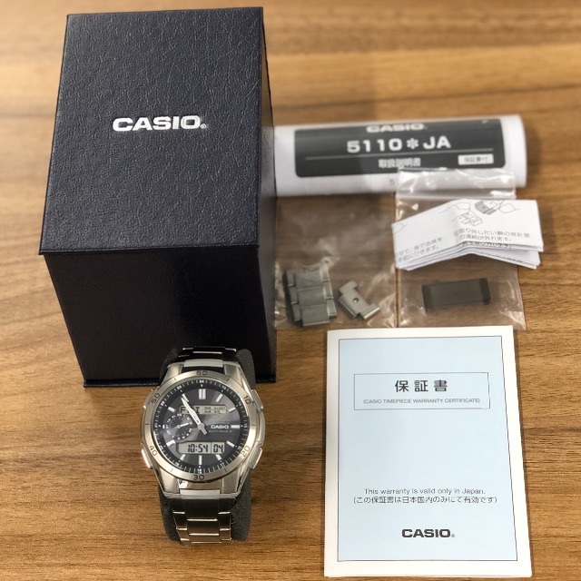 CASIO - 【ジュン】カシオ  腕時計 ウェーブセプター 電波 ソーラーウォッチ