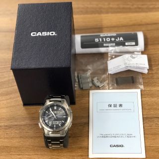 カシオ(CASIO)の【ジュン様専用】カシオ  腕時計 ウェーブセプター 電波 ソーラーウォッチ(金属ベルト)