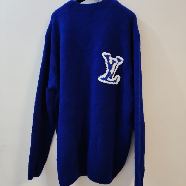 46400円 即納！最大半額！ Louis Vuitton ルイヴィトン インタルシアロゴクルーネックセーター