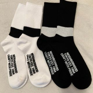 NEIGHBORHOOD ネイバーフッド ソックス / 靴下 2足パック 2点セット NHPB PAC / CA-SOCKS 19SS  ホワイト&ブラック 白 黒 ブランド カジュアル【メンズ】