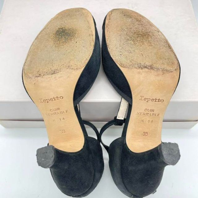 repetto(レペット)の【良品】repetto レペット スラップ パンプス ブラック 36 レディースの靴/シューズ(ハイヒール/パンプス)の商品写真