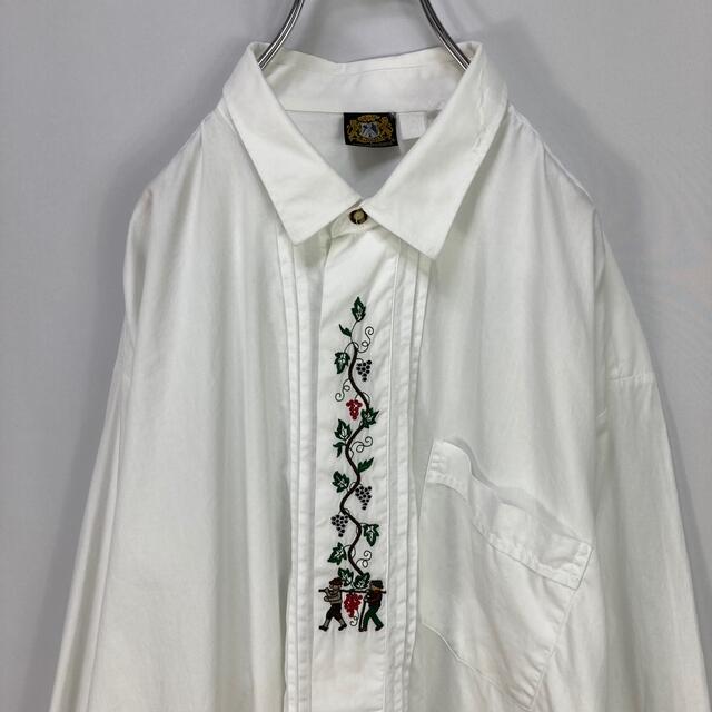 古着 刺繍 ロング 長袖 チロルシャツ チロリアンシャツ | www