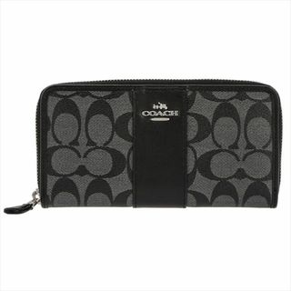 コーチ(COACH)のコーチ COACH 長財布 54630 Black Smoke Black PVC/レザー(財布)