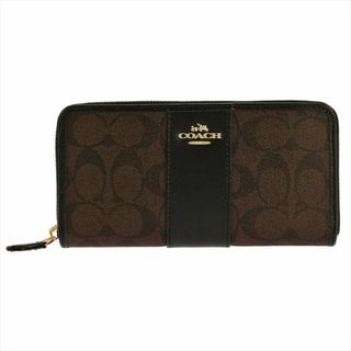 コーチ(COACH)のコーチ COACH 長財布 54630 Brown Black PVC/レザー(財布)