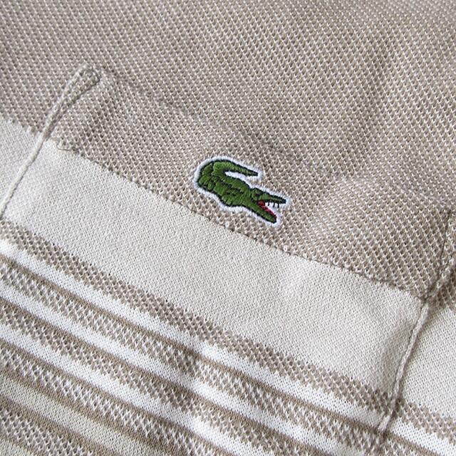 LACOSTE(ラコステ)の美品 7(2XL位) ラコステ メンズ 半袖ポロシャツ ベージュ メンズのトップス(ポロシャツ)の商品写真