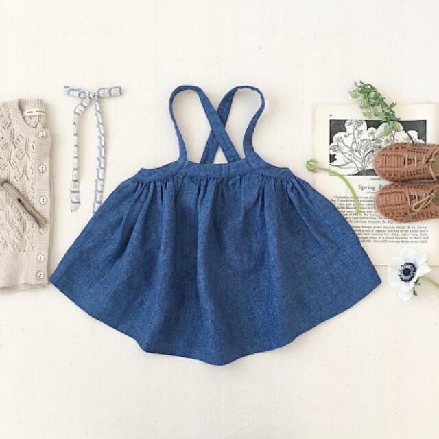 SOOR PLOOM(ソーアプルーム)のsoor ploom eloise pinafore chambray 5Y キッズ/ベビー/マタニティのキッズ服女の子用(90cm~)(スカート)の商品写真