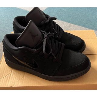 ナイキ(NIKE)のナイキ エアジョーダン1 low オールブラック(スニーカー)