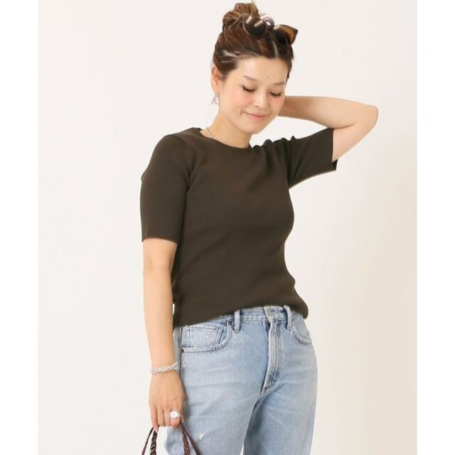 Deuxieme Classe RIB Tシャツ　ブラウン