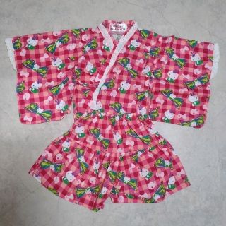 ハローキティ はらぺこあおむし コラボ 浴衣ドレス サンリオ 甚平 100