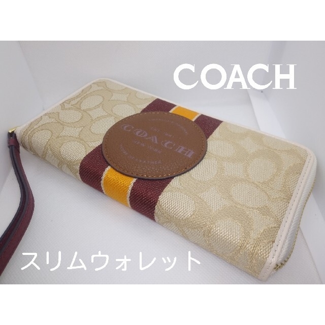 COACH(コーチ)のCOACHリストラップ付きコーチ長財布ウィメンズカラーロゴパッチ人気ウォレット メンズのファッション小物(長財布)の商品写真