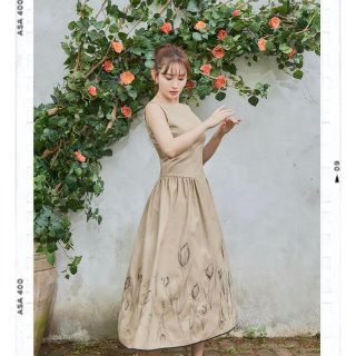 ハーリップトゥ(Her lip to)のher lip to Tulip Cotton Blend Midi Dress(ひざ丈ワンピース)