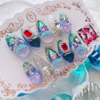 ￥1700＊リトルマーメイド＊ネイルチップ アリエル キラキラ