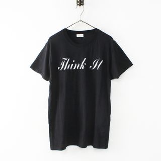 サンローラン(Saint Laurent)のメンズ 16AW SAINT LAURENT PARIS サンローラン パリ 440746 think itプリントTシャツ S/ブラック トップス【2400012889231】(Tシャツ/カットソー(半袖/袖なし))