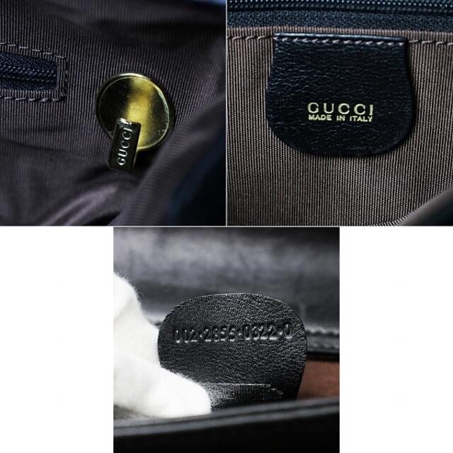 Gucci - GUCCI グッチ レザー バンブーハンドル ブリーフケース