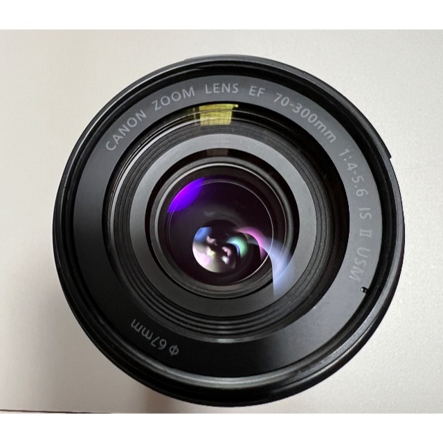 Canon(キヤノン)のCanon EF70-300/4-5.6　IS Ⅱ　USM　＋純正フード スマホ/家電/カメラのカメラ(レンズ(ズーム))の商品写真