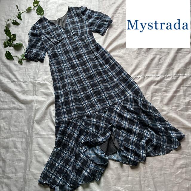 ★Mystrada★マイストラーダウォシャブルエアリーチェックフレアワンピース 1