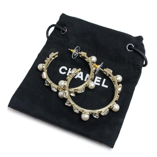 【れています】 CHANEL フープ ピアス ライトゴールド AB1831 CHANEL（新品・未使用品）の通販 by ブランドシティ