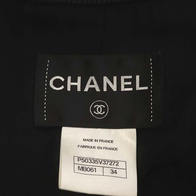 CHANEL(シャネル)のシャネル ノーカラー ツイード ロング ジャケット コート ウール混 ラメ 34 レディースのジャケット/アウター(その他)の商品写真