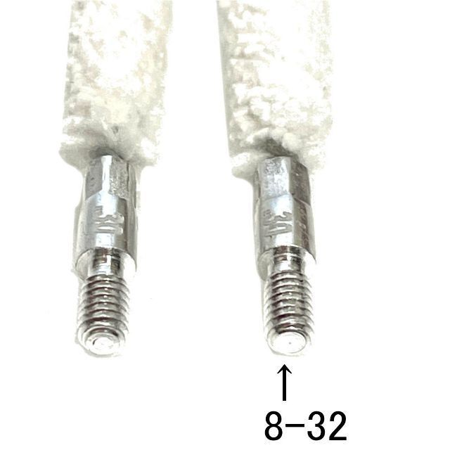 73％以上節約 ガンクリーニングモップ 洗い矢 8-32ネジ 7.62mm(30cal) 2本