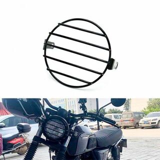 汎用 バイク ヘッドライト ガード カバー レトロ クラッシック 7インチ 改造(パーツ)