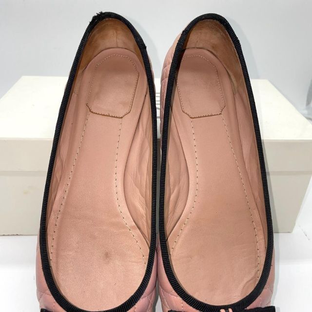 Christian Dior(クリスチャンディオール)のディオール　カナージュ リボン フラットシューズ バレエシューズ 23.5cm レディースの靴/シューズ(バレエシューズ)の商品写真