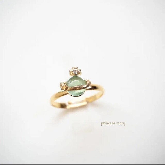 数量限定》ペールグリーン♡土星リング レディースのアクセサリー(リング(指輪))の商品写真
