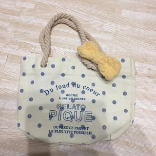 ジェラートピケ(gelato pique)の未使用 リボン付ミニトートバッグ(トートバッグ)