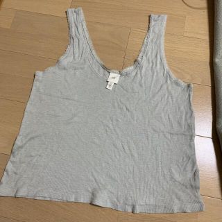 エイチアンドエム(H&M)のH&M タンクトップ　M ライトグレー(タンクトップ)