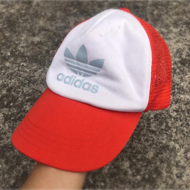 90’s Vintage adidas アディダス キャップ メッシュ オレンジ