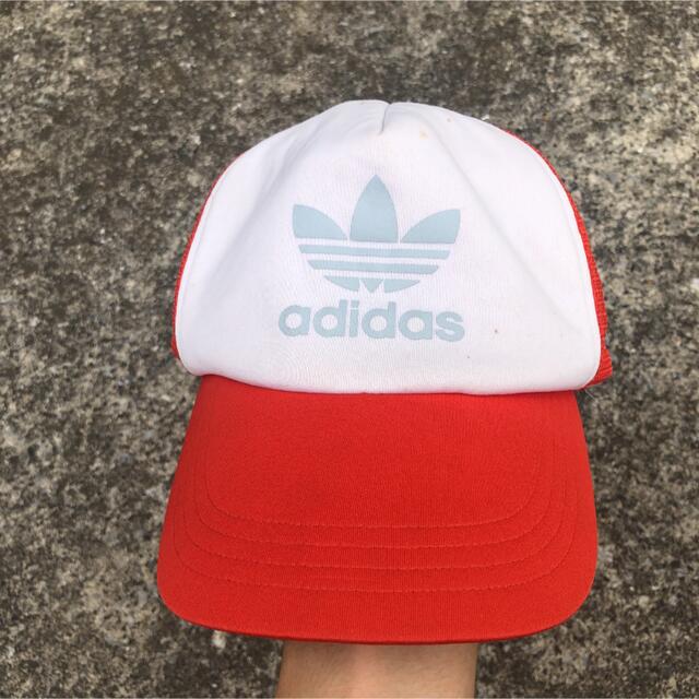 90’s Vintage adidas アディダス キャップ メッシュ オレンジ