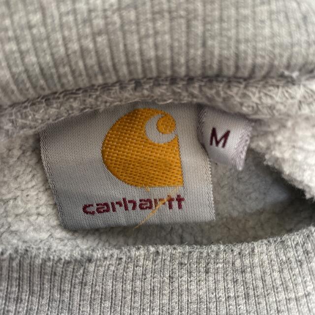 carhartt カーハート　トレーナー　スウェット　袖ロゴ刺繍　グレー　レア