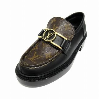 ルイヴィトン(LOUIS VUITTON)の美品 20ss ルイヴィトン アカデミーライン ローファー レザー シューズ◇７(ローファー/革靴)