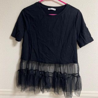 ザラ(ZARA)の【999円均一】ハロウィン、半袖、レース付Tシャツ(Tシャツ(半袖/袖なし))