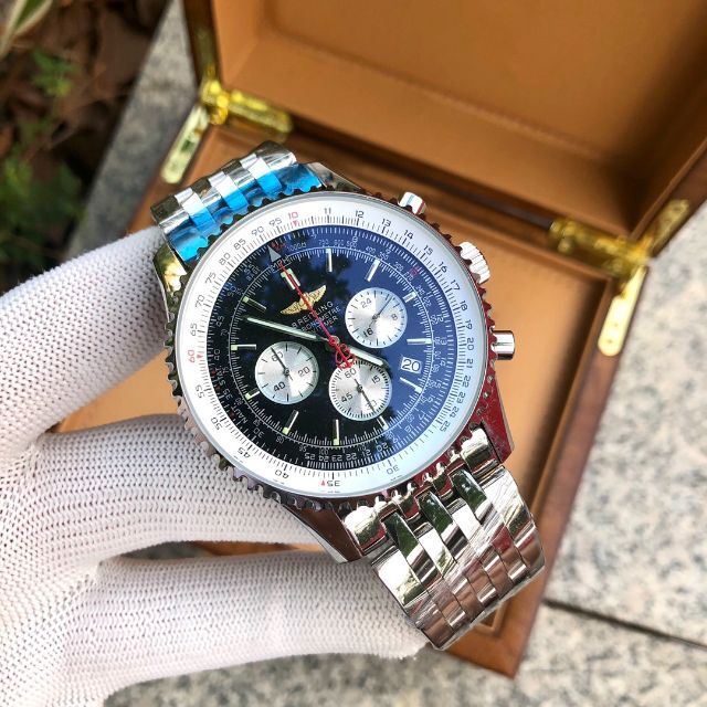 最も優遇 美品 Breitling ブライトリング 7連パイロットブレス ビコロ