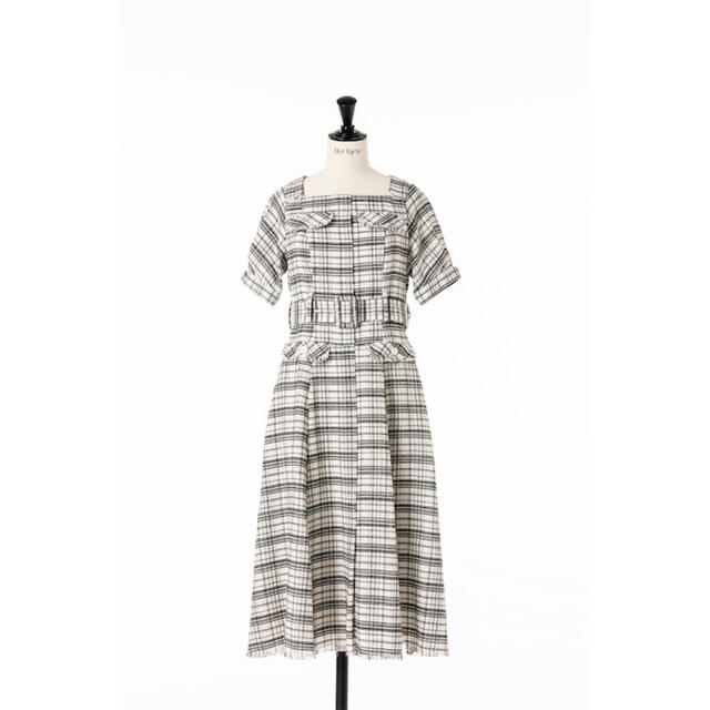 herlipto Classic Tweed Belted Dress