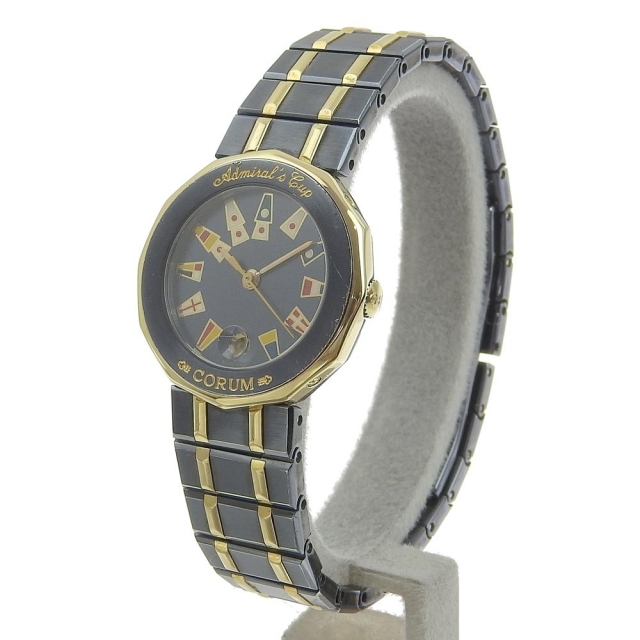 CORUM Admiral's 酷い Cup K18ガンブルー 自動巻き 追加画像有り CORUM Admiral's 酷い Cup K18ガンブルー 自動巻き 追加画像有り