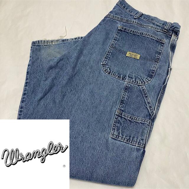 Wrangler(ラングラー)の90s 古着 ラングラー メキシコ製 ペインターパンツ バギーパンツ 36×30 メンズのパンツ(ペインターパンツ)の商品写真