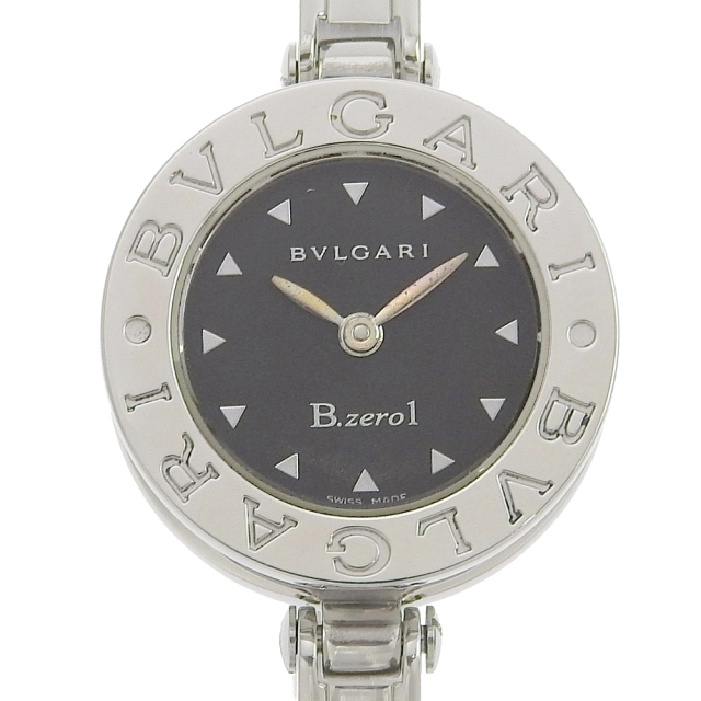 BVLGARI - 【BVLGARI】ブルガリ B-zero1 ビーゼロワン BZ22S ステンレススチール シルバー クオーツ アナログ表示 レディース 黒文字盤 腕時計