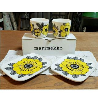 マリメッコ(marimekko)の廃盤品 marimekko マリメッコ ケスティト ラテマグ プレート セット(食器)