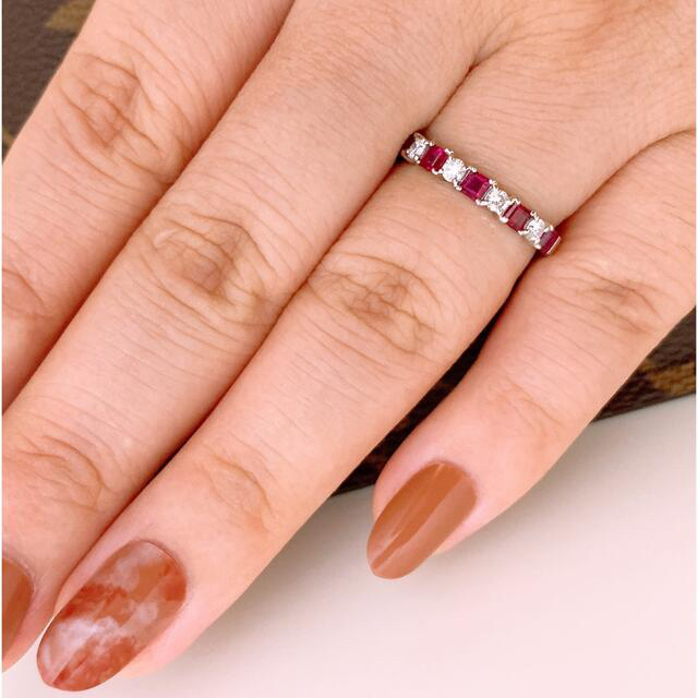 エントリー最大P14倍以上 濃厚レッド❗️照り✨計1.05CT✨プラチナ