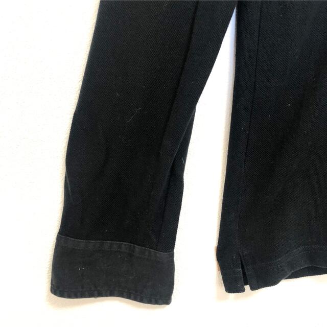 LACOSTE(ラコステ)の♣️LACOSTE ラコステ　ポロシャツ　ワニロゴ　長袖　ブラック　黒　サイズL メンズのトップス(ポロシャツ)の商品写真