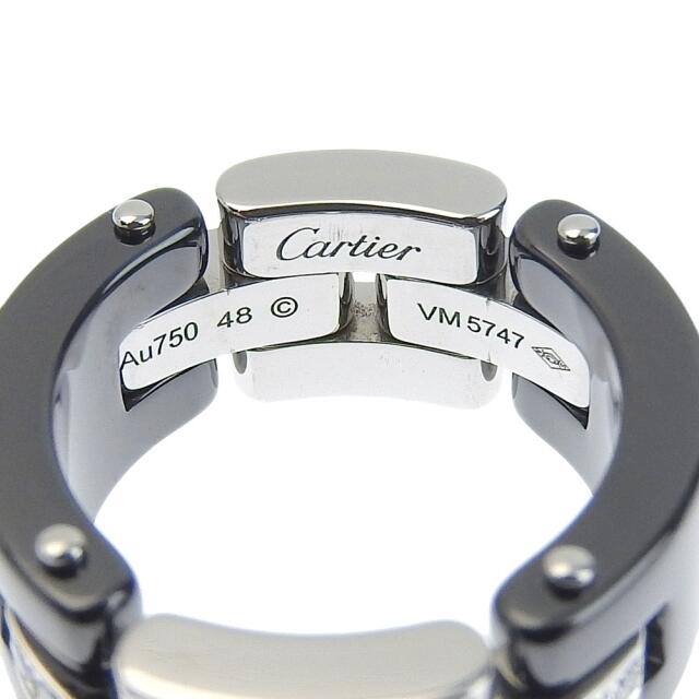 C DIEM(カルペディエム)の【CARTIER】カルティエ マイヨンパンテール K18ホワイトゴールド×セラミック×ダイヤモンド 8.5号 シルバー レディース リング・指輪 レディースのアクセサリー(リング(指輪))の商品写真